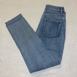 Nasty Gal Blue Ripped Jeans